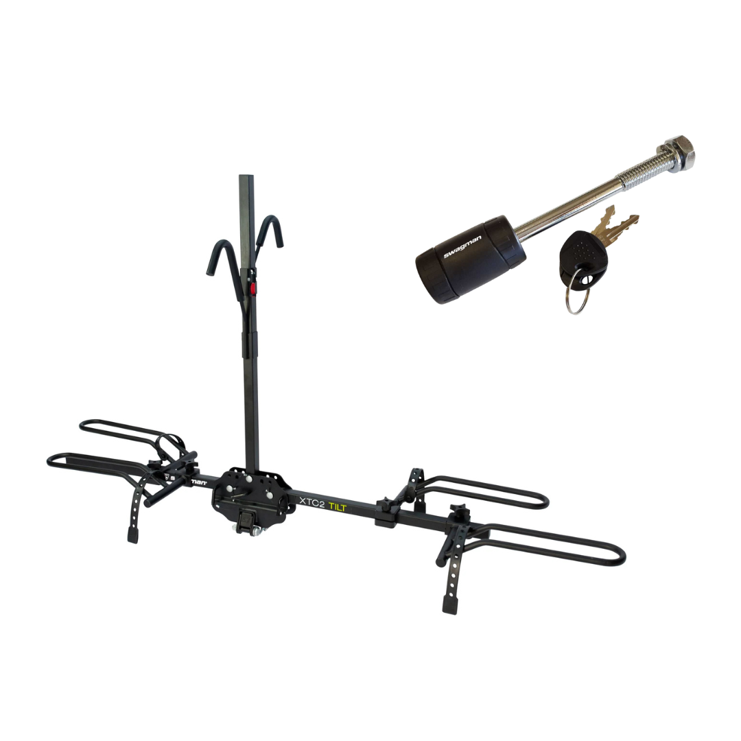 XTC2 TILT Bike Rack + 1/2" Locking Threaded Hitch Pin - Bundle